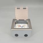 gold double EU power flip up floor socket outlet box