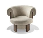 Apartment Solid Wood Sofa Living Room Creative Single Fabric Leisure Chair