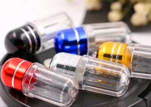 China PET Plastic Capsule Bottles Metal Blister 1g Single Capsule Shells factory