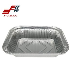 China 650ml Aluminum Foil Container For Canteen Food Storage Silver Color factory