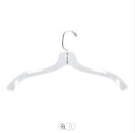 43cm Thick Plastic Hangers , Transparent Plastic Dress Hangers