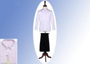 China Custom Notch Lapel Office Work Uniforms , Pink Office Staff Mens Work Uniforms factory