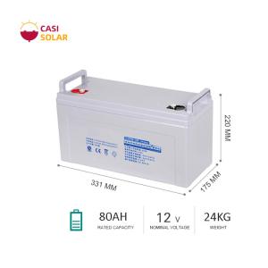 China 80Ah Deep Cycle Gel Battery 24kg Maintenance Free Battery For Ups factory