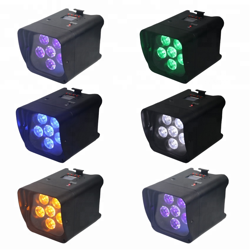Stage DMX512 LED Stage Light , Wedding DJ Uplighting RGBWAUV 6in1