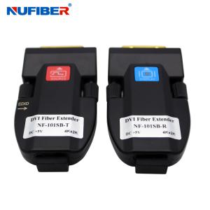 China 4K 4096x2160p DVI Fiber Converter Single Mode 750m LC Connector DVI to Fiber Extender factory