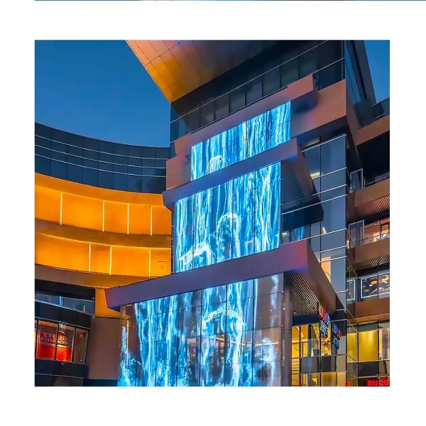 China The Newest Waterproof Indoor Led Curtain Transparent Led Display Mesh for Advertising  Transparent Film Advertising LED Display factory