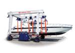 Yello Blue Rubber Tyred Gantry Crane For Boat Yacht Handling Electric Motors