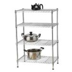 Modern 6 Tiers Steel Wire Shelving Chrome Metal For Office