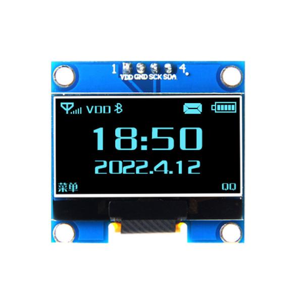High Contrast 1.54'' OLED Display White Color 128x64 Resolution SPD0301 24pin