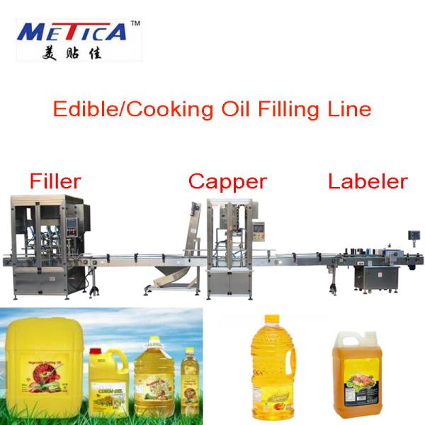 China Automatic Edible Oil Filling Machine Line 500ml - 5000ml factory
