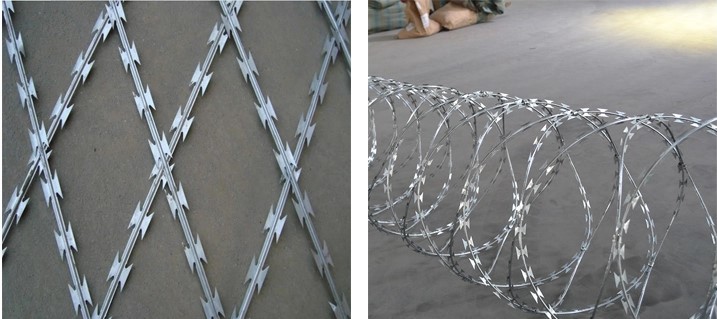 L32Ft Galvanized Razor Barbed Wire