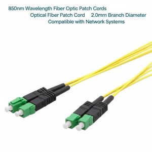 China 850nm Wavelength Fiber Optic Patch Cords Optical Fiber Patch Cord 2.0mm Branch Diameter Compatible with Network Systems on sale