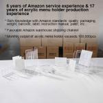 A4 / A5 / A6 Restaurant Tabletop One Side I Shaped Slant Acrylic Sign Holder