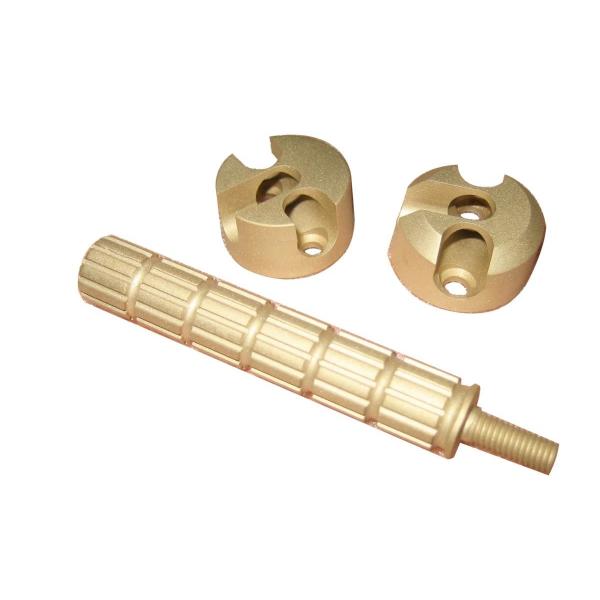 China Golden Copper Precision Machined Parts With Ra 0.8 Surface Finish factory