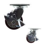 200kg PU Swivel Side Brake 100mm Heavy Duty Casters Wheels