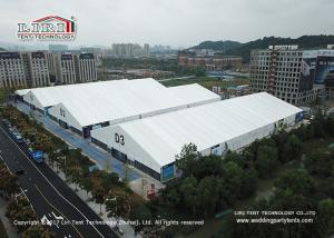 China 30M x100M Temporary Large Outdoor Exhibition Tents With Whie Roof Cover For Conference factory