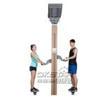 wooden street lamp outdoor fitness equipment hip twister