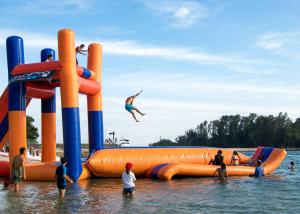 China Giant Lake Inflatable Water Sports With 0.9mm PVC Funny Jumping Pillow Tower factory