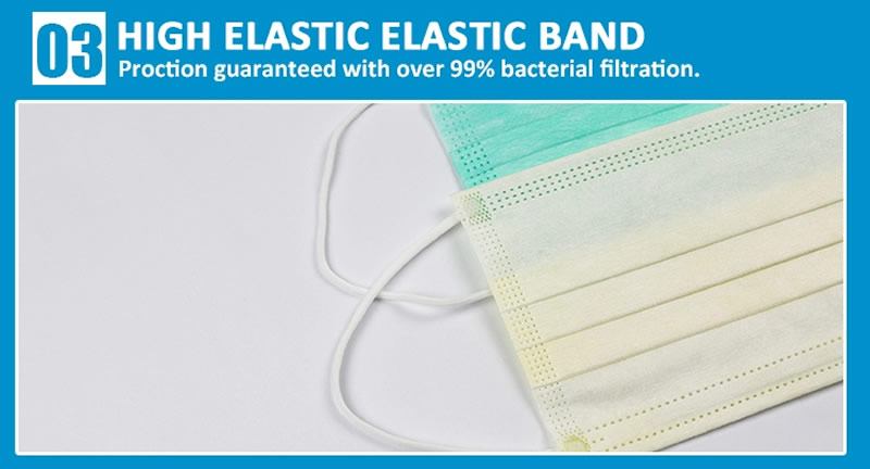 Disposable 3 Ply Anti-pollution Non-woven Safety Face Mask