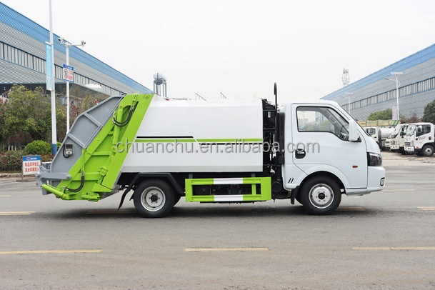 Basement Collection Made Simple Dongfeng Tuyi 5.5 square Garbage Truck with Manual Transmission and Hanging Bucket