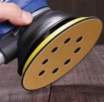 220 Grit 5 In Sanding Discs 8 Hole Yellow Aluminum Oxide Sanding Discs