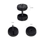 Newest fashion jewelry cool women earrings round black stud earrings