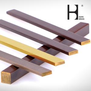 1m Long Copper Flat Bars , Anti Aging Brass Extrusion Profiles