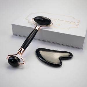 China Black Obsidian Jade Roller For Lymphatic Drainage factory