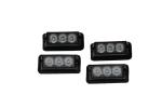 1 Watt Blue & RED Warning Police LED Light Head Surface Mount For Motorcycle