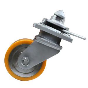 China 8 Inch PU Swivel Wheel Casters Shipping Container Castors factory