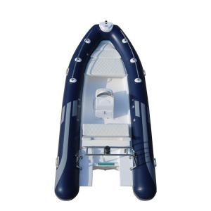 China 2022 new design orca hypalon 17ft long fiberglass rib boat rib520D with fuel tank more colors factory