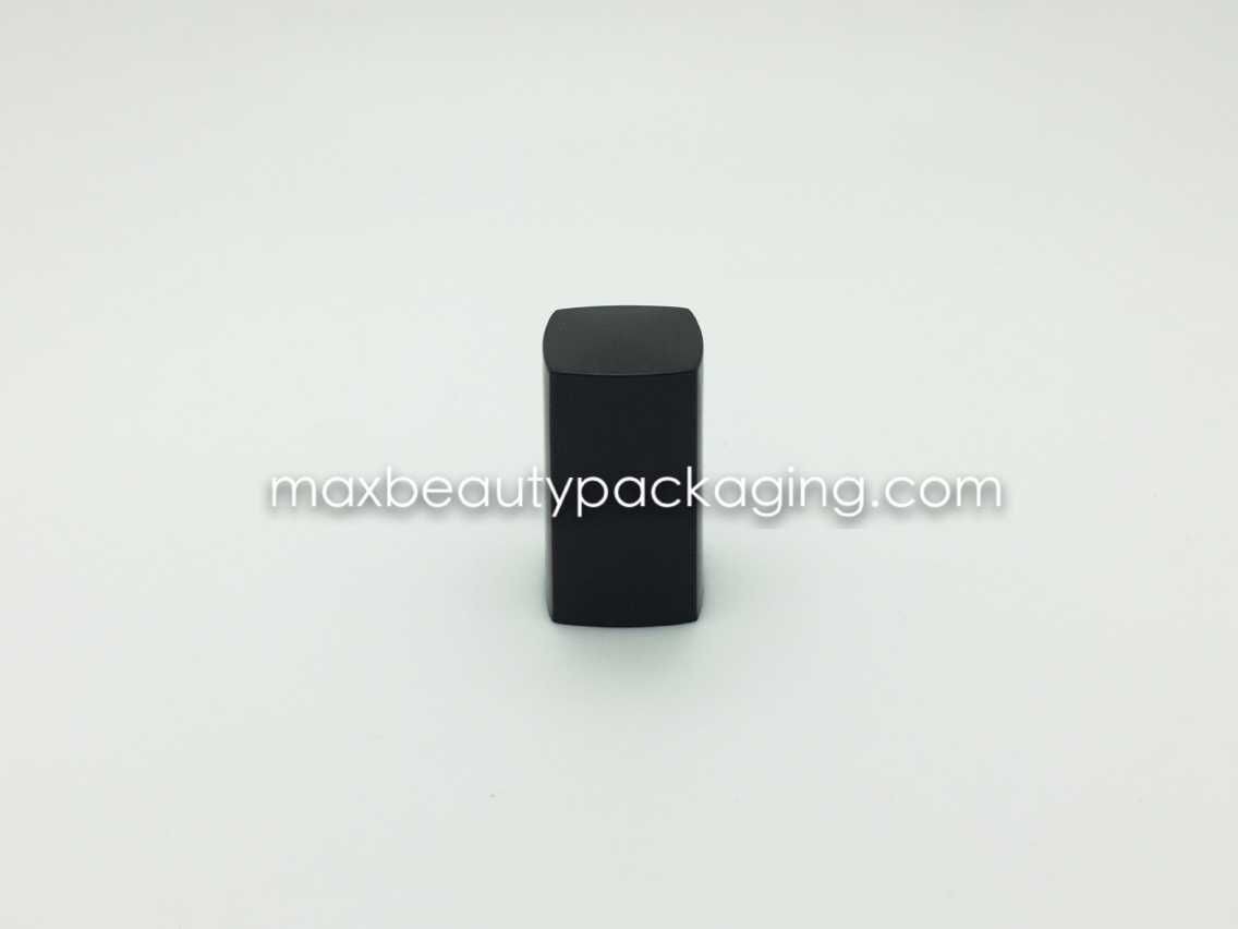 N2072 pp injection black square nail polish cap nail polish packaging double cap uv coating available flat brush