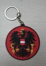 China Personalized hot sale words / letters raised design soft pvc rubber keychains for advertising factory