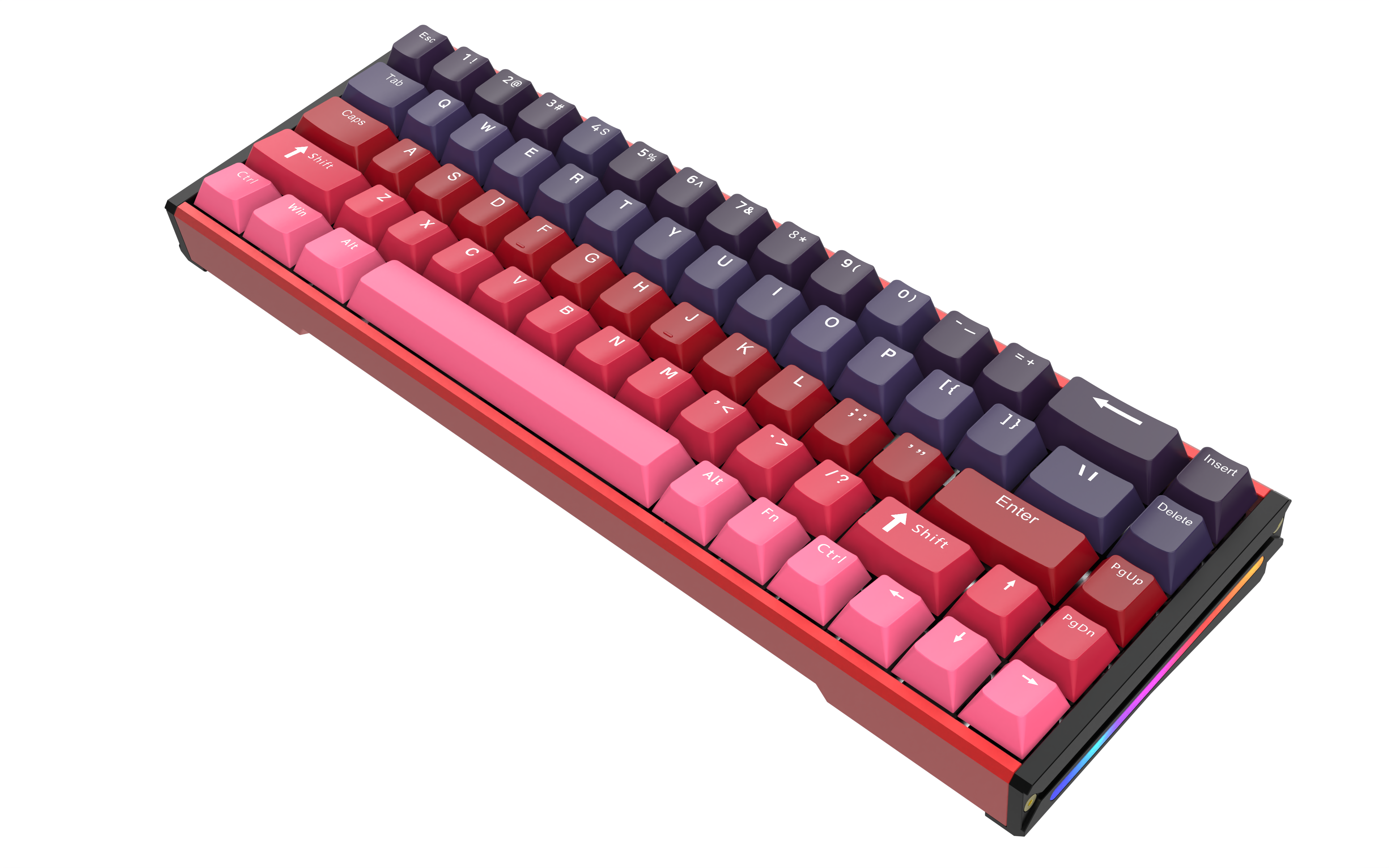China Magnetic Axis Mechanical Keyboard with Long-Lasting Magnetic Axis Switch, OEM Keycap Profile, and Double-Shot Keycap Printing factory