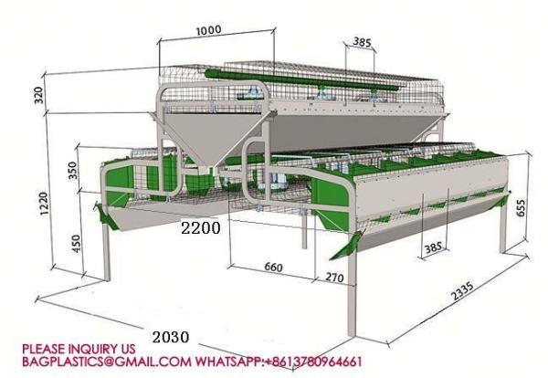 Rabbit Cage, Cage Net Galvanized Wire Poultry Farming Meat Broiler Battery