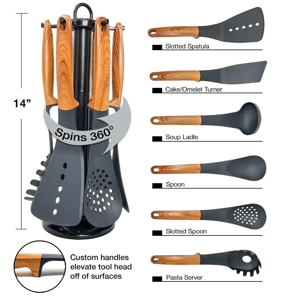 Stocked Cooking Tool Sets Home Easy Clean Kitchenware Set Kitchen Plastic Utensils