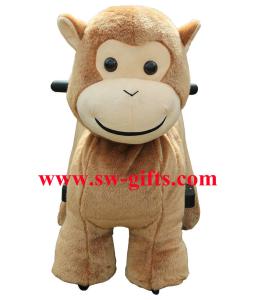 China Popular ride on furry motorized plush riding lovely kiddie ride toys factory