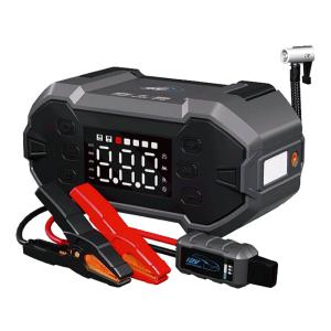 China 18W Total Output Car Booster Power Bank Jump Starter with Air Compressor and LED Light factory