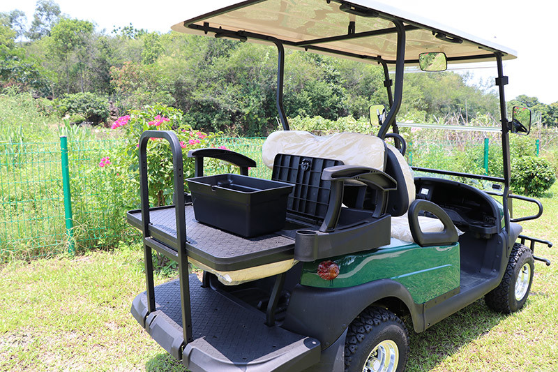 Easy Portable 2 Front Seat+2 Foldable Rear Seater Elecrtic Golf Buggy Car
