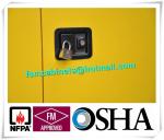 Yellow Industrial Safety Cabinets , Flame Proof Storage Cabinets For Waste