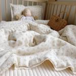 Super Soft Breathable Floral Muslin Baby Crib Comforter Blanket And Quilt Cotton
