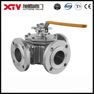 China 304 Material Flanged End Ball Valve with Pneumatic Driving Mode and Normal Temperature factory