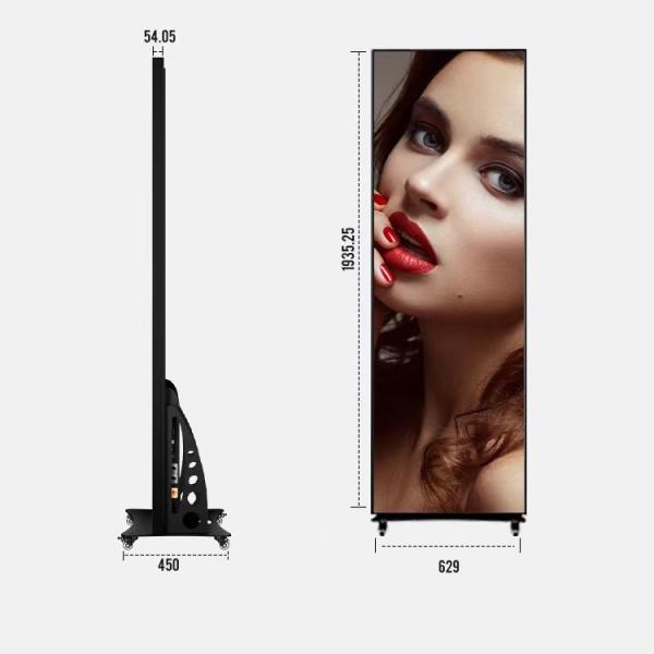 Indoor P3 LED Display Mirror Poster For Events Airport Shopping Mall Advertising