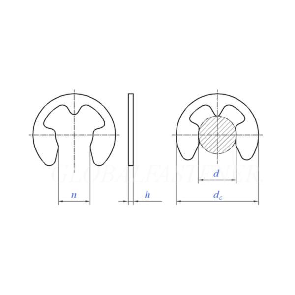Lock Washer Din 6799 3.2 4 5 6 7 8 9 10 12 Retaining Washers For Shafts E Clip