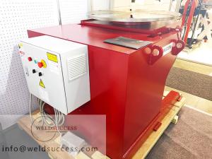 China 360° Rotary Welding Positioner / Welding Turn Table Rotary And Tilting Red Color factory