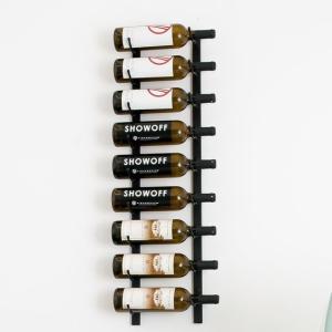 China Premium Elegant Liquor Display Rack , Metal 9 Bottle Wall Mounted Wine Rack factory