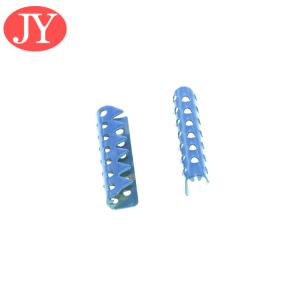 China jiayang aglet painting color blue color mesh brass tips aglets brass tip factory
