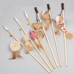 Linen Feather Pet Training Products Interactive Cat Toy Teaser Multiple styles