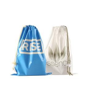 China Printed Dual Layers Medicine LDPE Plastic Drawstring Bag factory