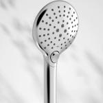 Polished Bathroom Hand Held Shower Head Gentle Water Outlet Button Replacement